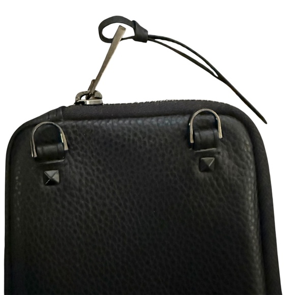 Bandolier Extended Pouch Pebbled Leather Black Pewter Excellent Never Used - Picture 2 of 4